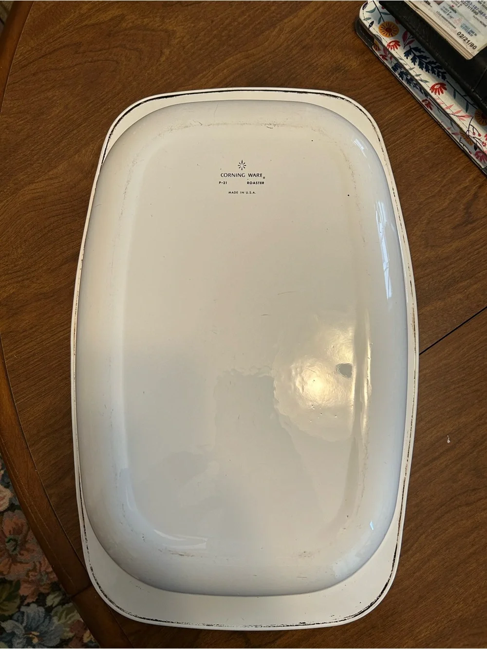 Corningware White P21 Vintage baking dish